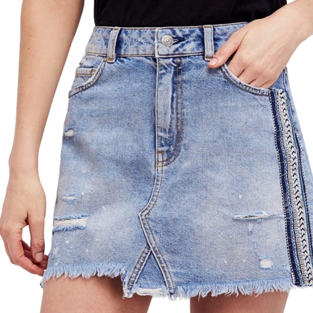 Free People Denim Skirt - Picture 3 of 5